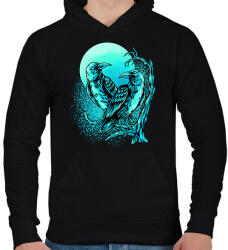 printfashion Holló - Férfi kapucnis pulóver - Fekete (13748936)