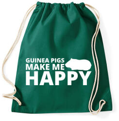 printfashion Guinea pigs make me happy - Sportzsák, Tornazsák - Sötétzöld (13437938)