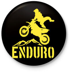 printfashion Enduro - Kitűző, hűtőmágnes - Fekete (4252693)