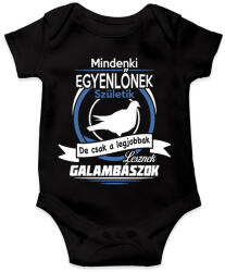 printfashion Legjobbak lesznek galambászok - Baba Body - Fekete (4590594)