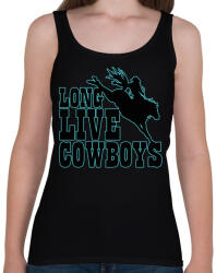 printfashion Long live cowboys - Női atléta - Fekete (7504944)