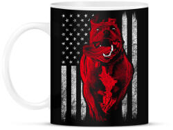 printfashion Pitbull zászló - Bögre - Fekete (1062778)