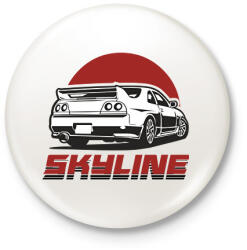 printfashion Skyline - Kitűző, hűtőmágnes - Fehér (16741210)