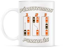 printfashion parhuzamos-parkolas-2-brown-orange - Bögre - Fehér (880218)