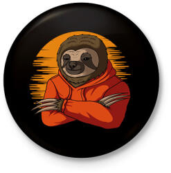 printfashion Pulóveres lajhár - Kitűző, hűtőmágnes - Fekete (6589850)