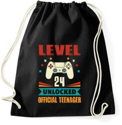 printfashion 24 éves gamer - Sportzsák, Tornazsák - Fekete (1451592)