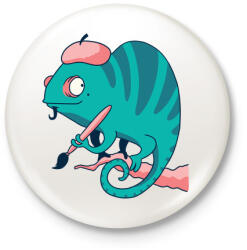 printfashion Kaméleon - Kitűző, hűtőmágnes - Fehér (5226731)