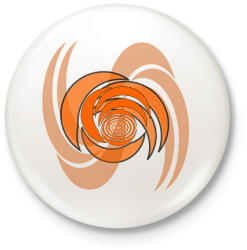 printfashion spiral1_orange - Kitűző, hűtőmágnes - Fehér (13075758)