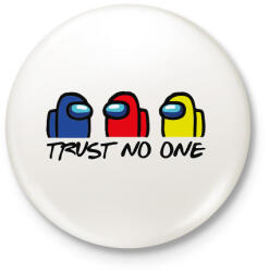 printfashion Among us trust no one - ne bízz senkiben - Kitűző, hűtőmágnes - Fehér (4121742)