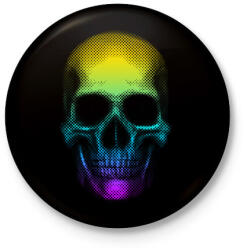 printfashion Eleven koponya - Kitűző, hűtőmágnes - Fekete (3091048)