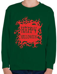 printfashion Happy Halloween - Piros - Gyerek pulóver - Sötétzöld (1779206)