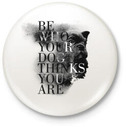 printfashion Francia Bulldog - Kitűző, hűtőmágnes - Fehér (3079505)