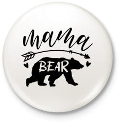 printfashion Mama maci fekete - Kitűző, hűtőmágnes - Fehér (4783030)