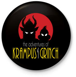 printfashion Krampusz és Grincs - Kitűző, hűtőmágnes - Fekete (3095541)