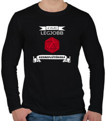 printfashion A Világ Legjobb Szerepjátékosa (FF) - Férfi hosszú ujjú póló - Fekete (2652931)