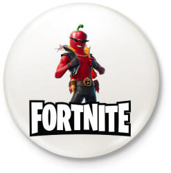 printfashion Fortnite Joey Caliante - Kitűző, hűtőmágnes - Fehér (16344794)