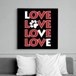 printfashion Dog Love - Vászonkép - Fekete (6648997)