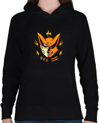printfashion Naruto and Kurama - Női kapucnis pulóver - Fekete (5767003)