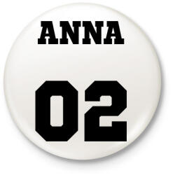 printfashion Neves póló - Egyedi névvel és számmal - Kitűző, hűtőmágnes - Fehér (16802322)