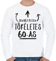 printfashion Így néz ki egy tökéletes 60-as - Férfi pulóver - Fehér (1443862)