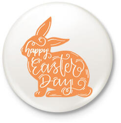 printfashion Happy Easter Day - Nyuszis minta - Kitűző, hűtőmágnes - Fehér (6330129)