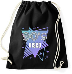 printfashion 90's disco - Sportzsák, Tornazsák - Fekete (13519952)