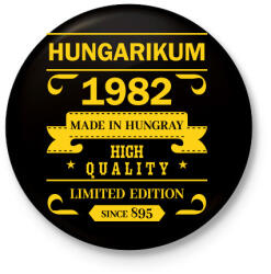 printfashion Hungarikum - Évszámmal - Kitűző, hűtőmágnes - Fekete (7084023)