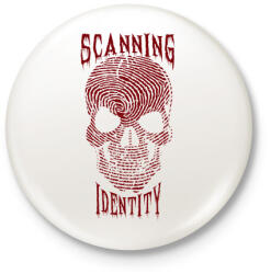 printfashion Identitás szkennelés. - Kitűző, hűtőmágnes - Fehér (3074538)