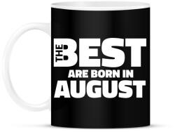 printfashion The Best are born in august - Bögre - Fekete (5429181)