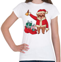 printfashion Lajhár télapó - Női póló - Fehér (5544061)