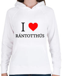 printfashion I love rántotthusi - Női kapucnis pulóver - Fehér (2156562)