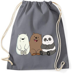 printfashion Friend Bears - Sportzsák, Tornazsák - Grafitszürke (1248573)