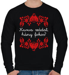 printfashion Kurva szádat, hány fokos? - Férfi pulóver - Fekete (16382487)