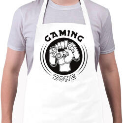 printfashion Gaming zone - Kötény - Fehér (4916099)