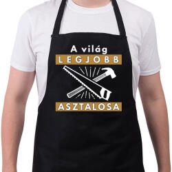 printfashion A világ legjobb asztalos! - Kötény - Fekete (4934779)