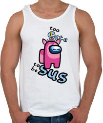 printfashion Among us too cute to be sus unicorn - Férfi atléta - Fehér (4154552)