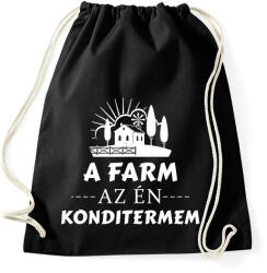 printfashion A farm az én konditermem - Sportzsák, Tornazsák - Fekete (1673689)