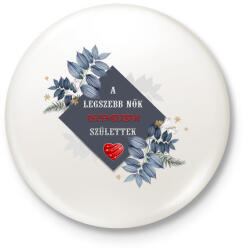 printfashion Legszebb nők december - Kitűző, hűtőmágnes - Fehér (3089480)