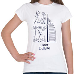 printfashion I LOVE DUBAI - Női póló - Fehér (10541785)