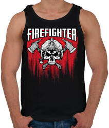 printfashion Firefighter - Férfi atléta - Fekete (504309)
