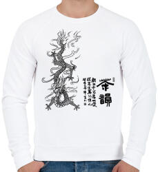 printfashion sárkány2 - Férfi pulóver - Fehér (1282989)