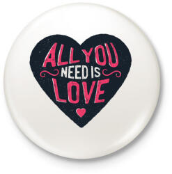 printfashion Szerelem - Kitűző, hűtőmágnes - Fehér (5090853)