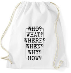 printfashion Journalist's questions - Sportzsák, Tornazsák - Fehér (10435200)