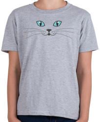 printfashion Cica arc - Gyerek póló - Sport szürke (14501619)