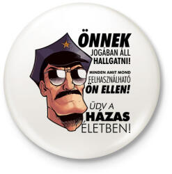 printfashion Házasélet - Kitűző, hűtőmágnes - Fehér (3081277)