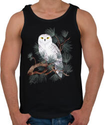 printfashion Fehér bagoly - Férfi atléta - Fekete (13826506)