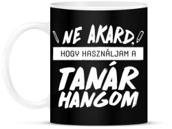 printfashion Tanár hang - Bögre - Fekete (8591249)