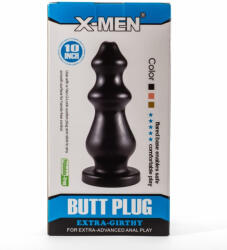 X-Men 10" Extra Girthy Butt Plug Black VI - primestars