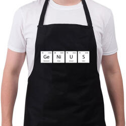 printfashion GeNiUS (Periódusos rendszer) - Kötény - Fekete (11475164)
