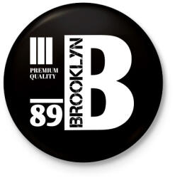 printfashion Brooklyn premium quality 89 - Kitűző, hűtőmágnes - Fekete (4380275)